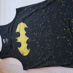 Batman Black Paint Splat Tank Top Size M - $5 ADD-ON